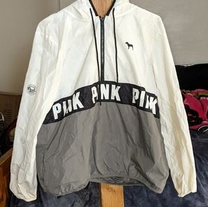 Pink victoria's secret long sleeve windbreaker